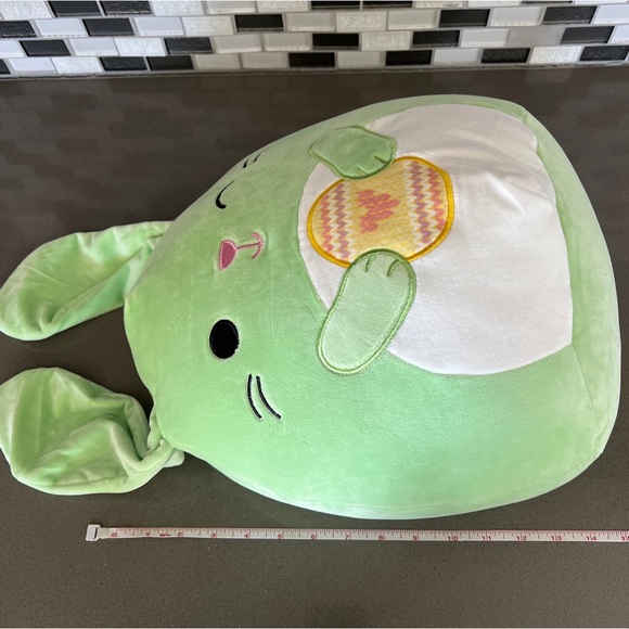 Squishmallows Easter Squad HARA The Green Bunny Holding Easter Egg 14โ BRAND NEW - Picture 15 of 16